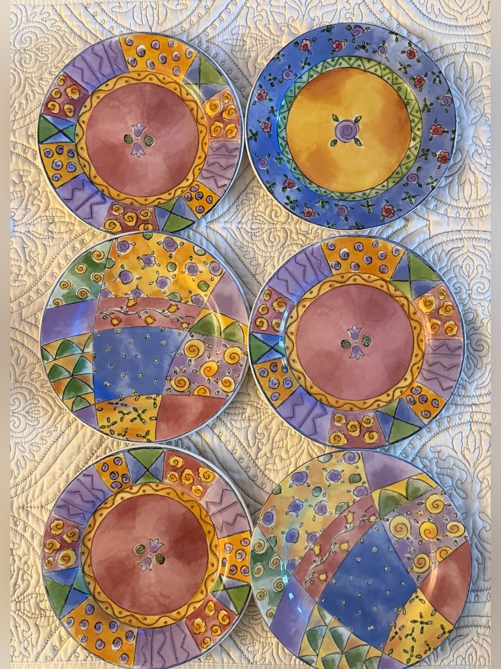 The Sweet Shoppe by Sango Set of 6 Salad Plates 7 7/8” Diameter